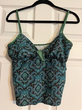 BOGO! 💕🌸 Baltex Sequin Paisley Y2K Tankini Top